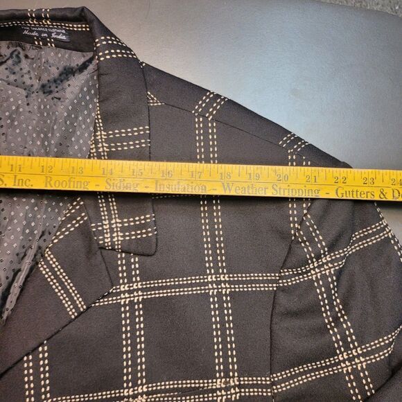 Steve Harvey Collection Mens Black Blazer Suit Coat 49L Wool Embroidered SH7007 - Picture 10 of 11